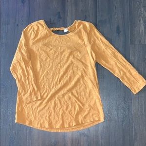 Quarter Sleeve Mustard Shirt